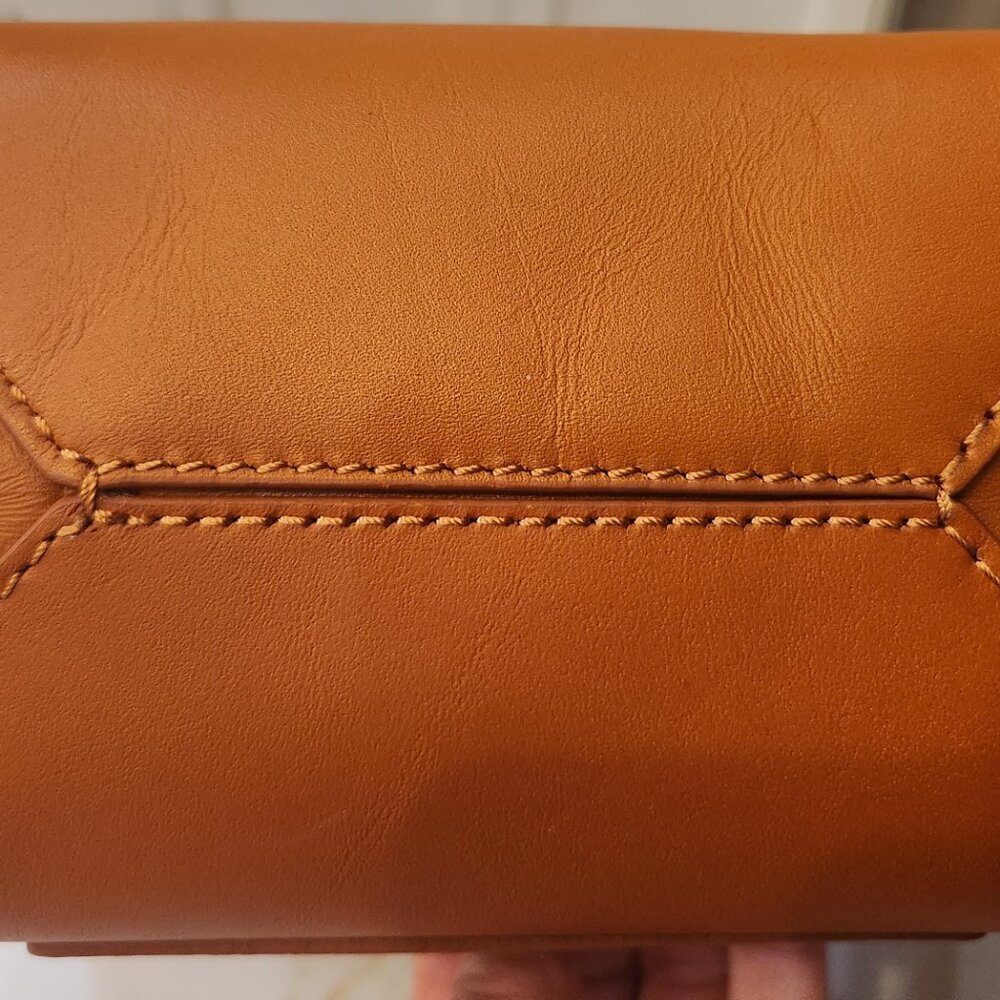 J Crew Harper Mini Satchel Camel Brown Bag - Picture 5 of 6